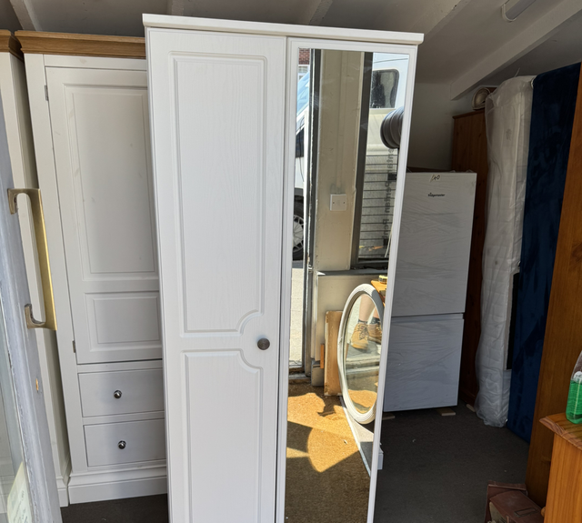 Modern White Double Wardrobe