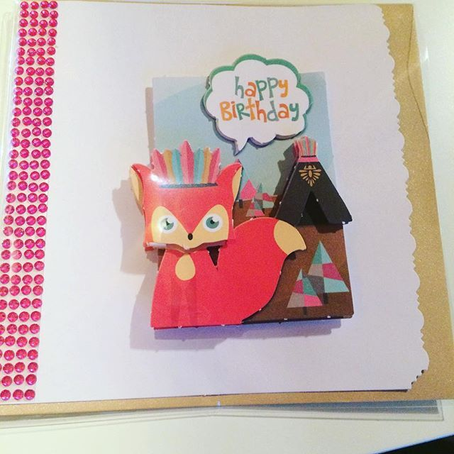 Carte Anniversaire " renard "
