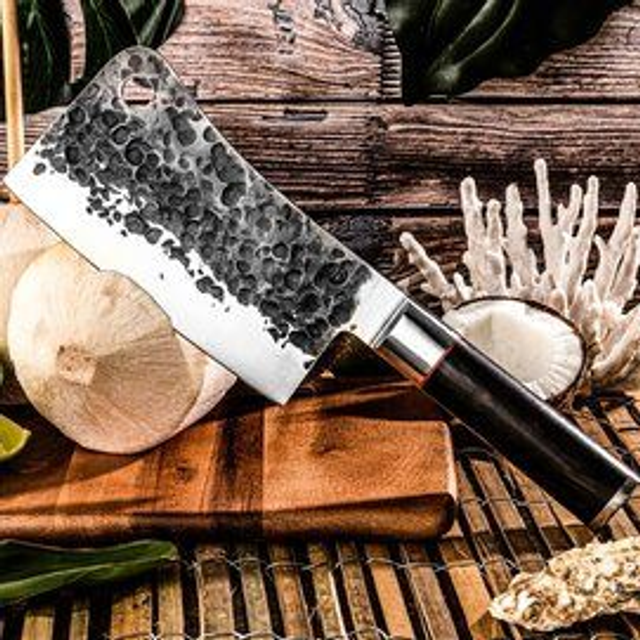 COLTELLO MANNAIA forgiato a mano in acciaio inox