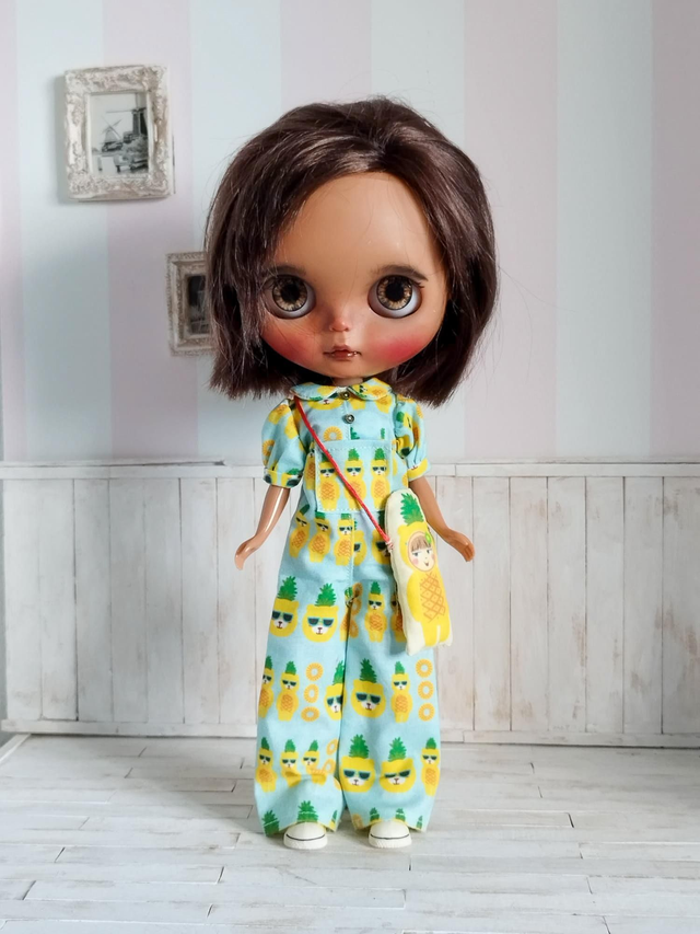 Frutoso Pineapple Jumpsuit for Blythe 