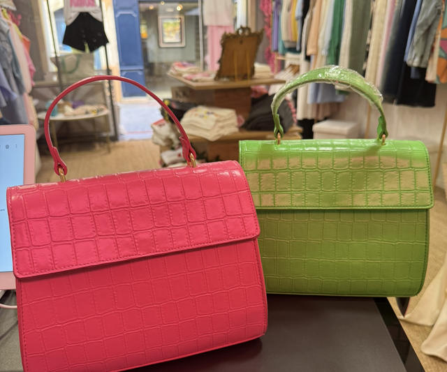 Sac rose et vert fluo 