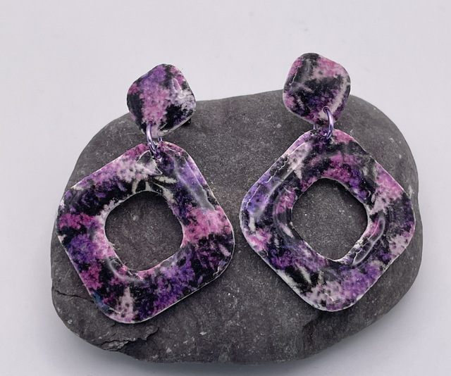Vintage purple statement squares 