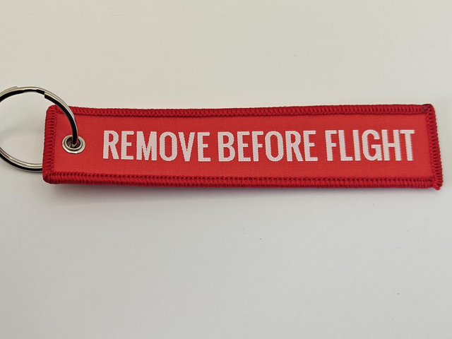 Remove before flight key chain 