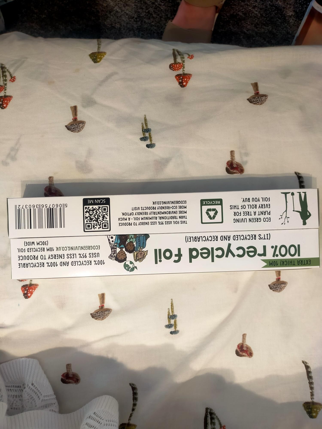 Eco Green Living Recycled Tin Foil - 10m