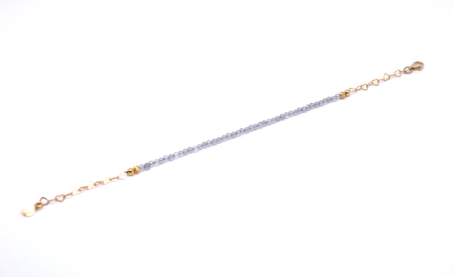 Vergoldetes 925er Armband mit Labradorit - Serie Impuls