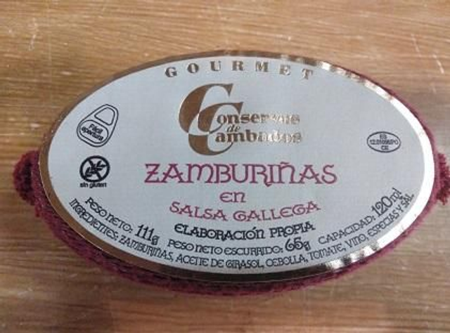 Zamburiñas en Salsa Gallega CONSERVAS DE CAMBADOS