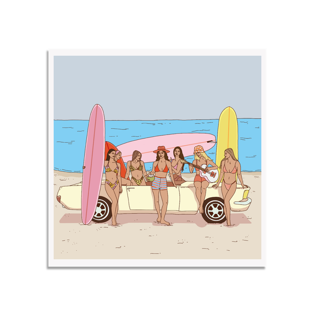 Girls, sunshine and surf