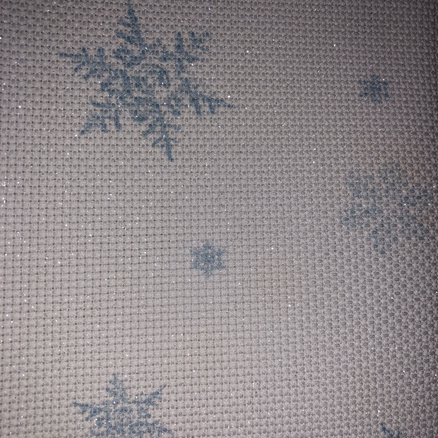 14ct Aida with snowflakes and sparkles