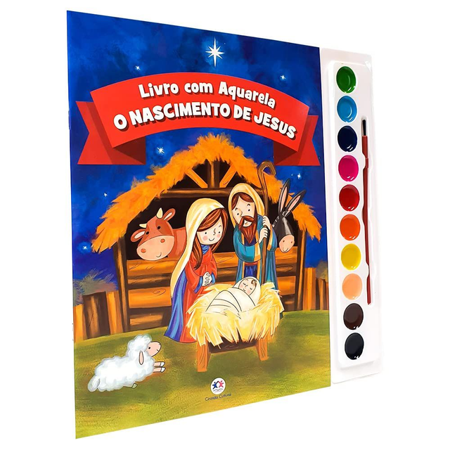 Aquarela O Nascimento de Jesus