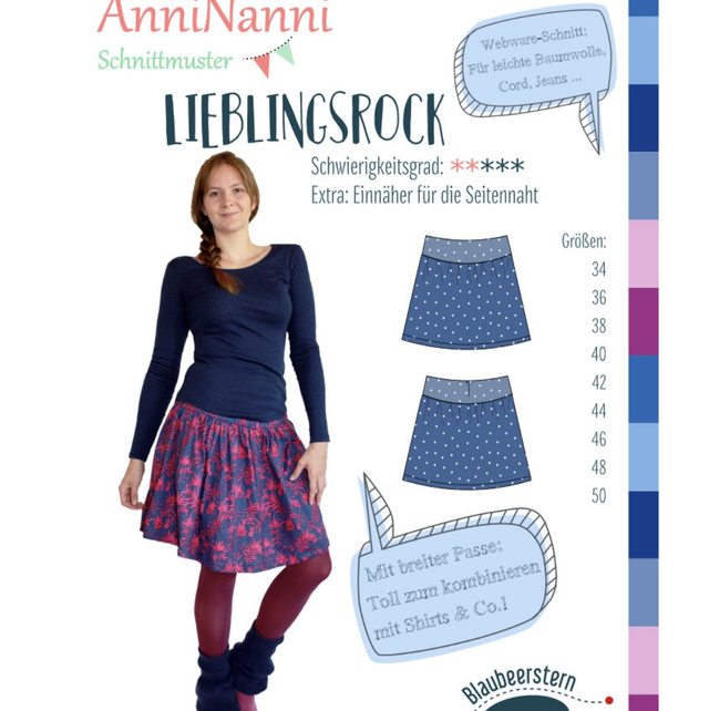 Schnittmuster Damen Rock 