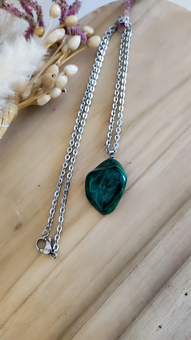 Pendentif Homme Malachite