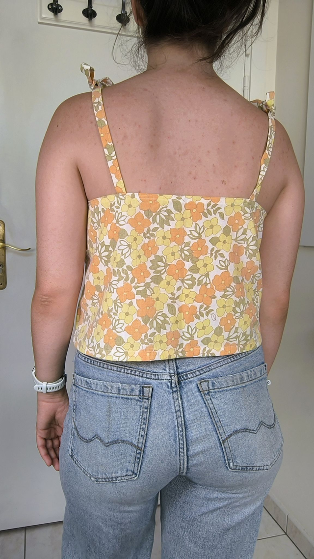 Top fleurs jaunes et oranges - Taille 1 & 2