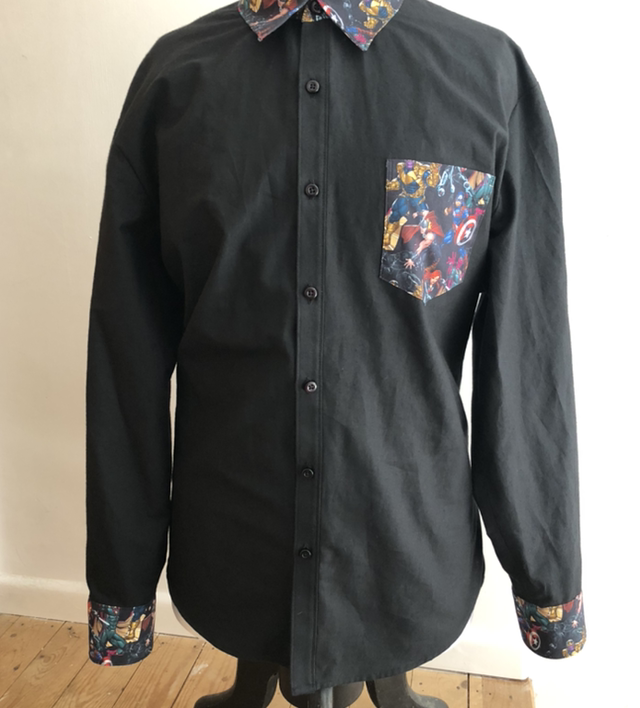 Long Sleeved Shirt - Collar + Pocket &amp; Cuffs