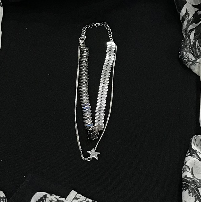 Silver Coloured Necklace- NEC40