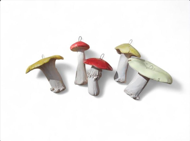 Ceramic Mushroom Charms