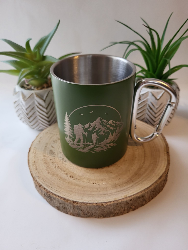 Tasse double paroi inox verte