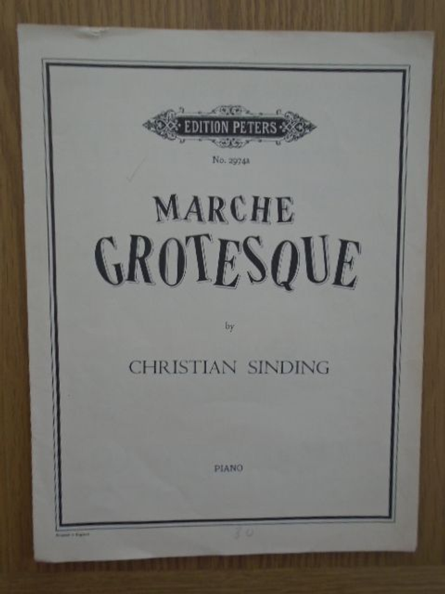 Marche Grotesque by Christian Sinding for piano vintage sheet music 2974a