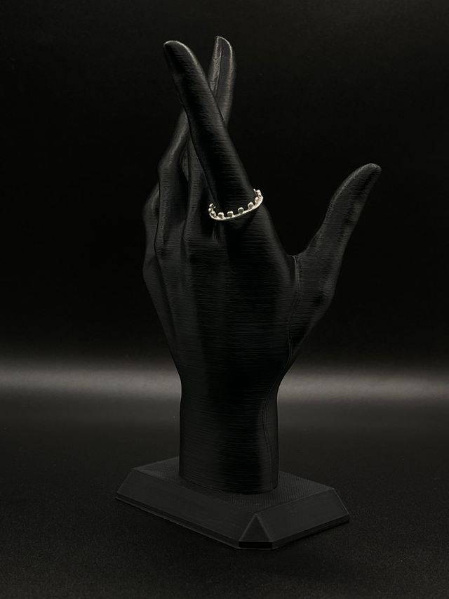 Anel bolinhas com zircônia