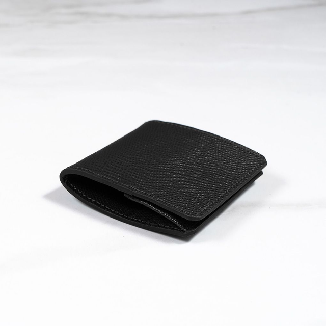 Portamonete in pelle | Nero - Mr. Trevis