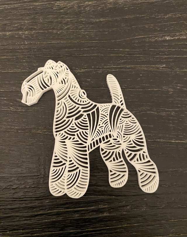 3D - Fox Terrier White