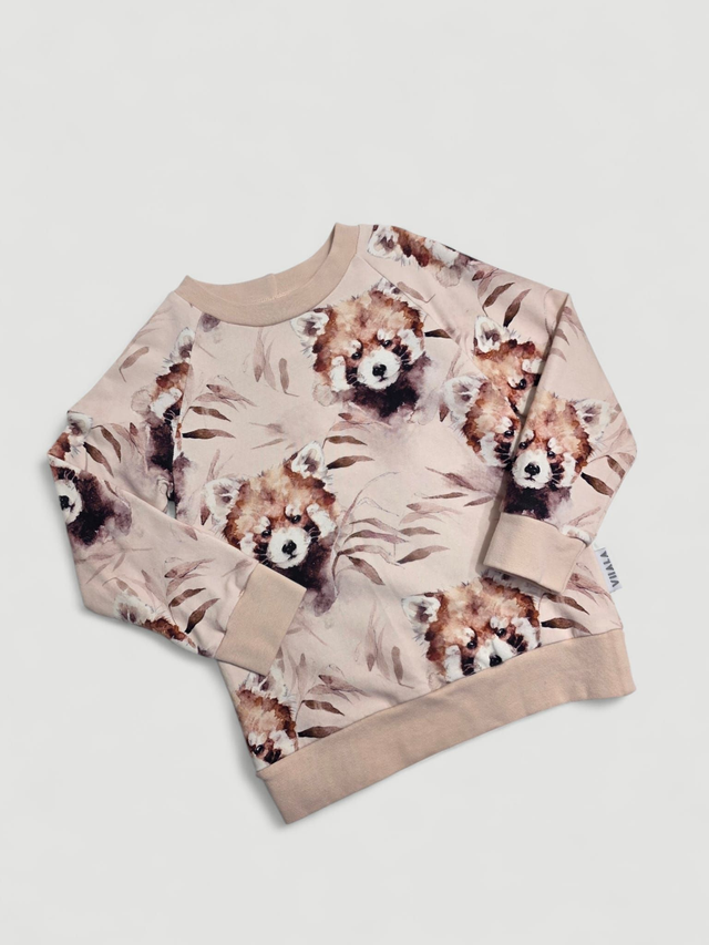 Collegepaita PIKKUPANDA, VAALEA BEIGE