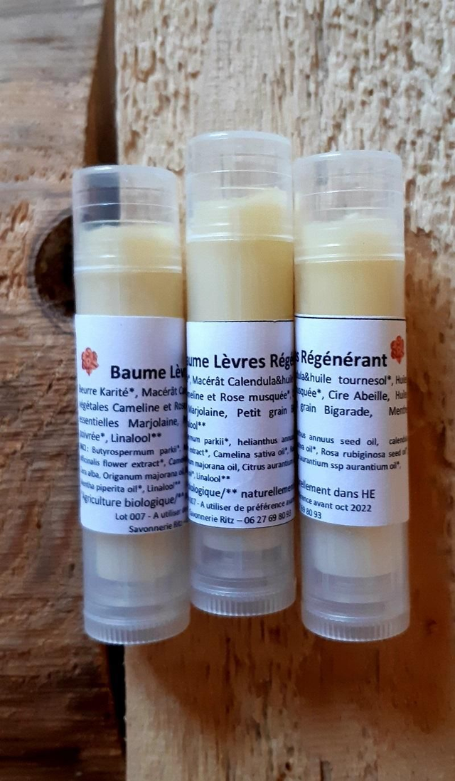 Baume lèvres Régénérant - Protecteur et réparateur Hydratant, Purifiant et Nourrissant - stick   