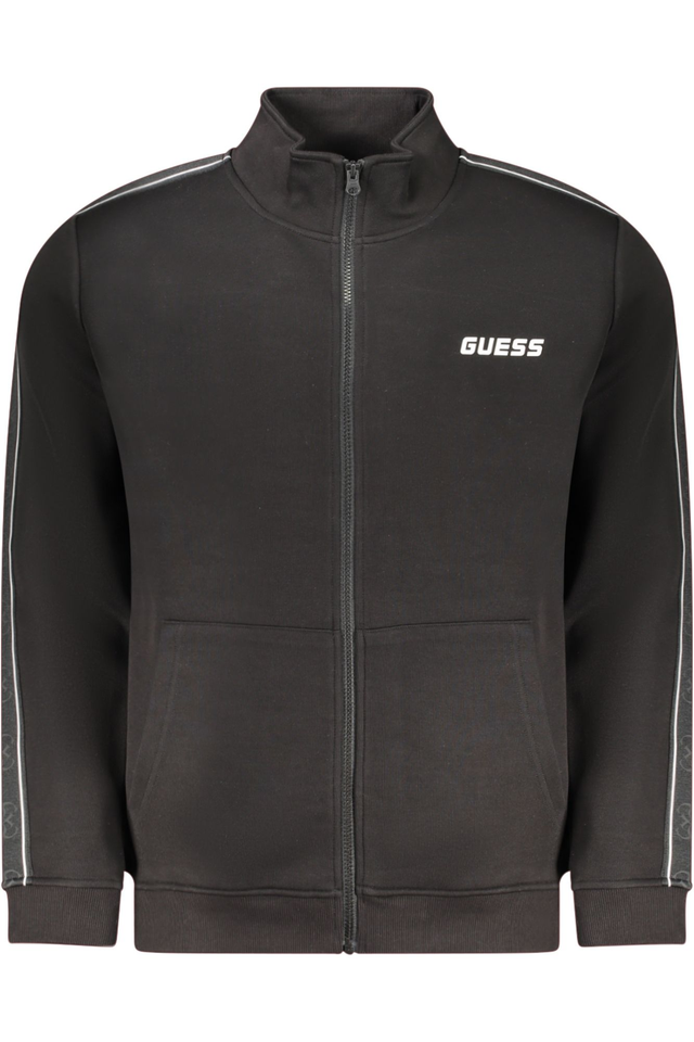 GUESS JEANS FELPA CON ZIP UOMO NERO