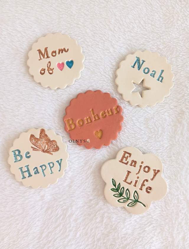 Magnets personnalisables en argile