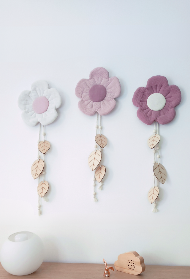 Décorations fleurs - double gaze - divers coloris