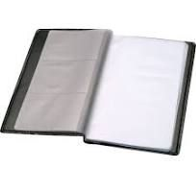 Porte cartes de visite noir 120 cartes  