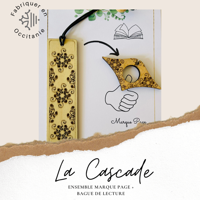 Marque-Page et Bague de Lecture en Bois