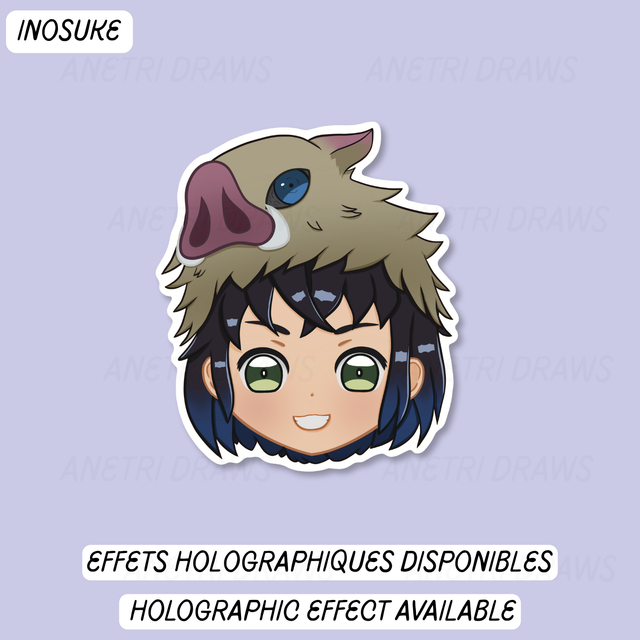 Sticker visage mignon Demon Slayer | Inosuke HASHIBIRA