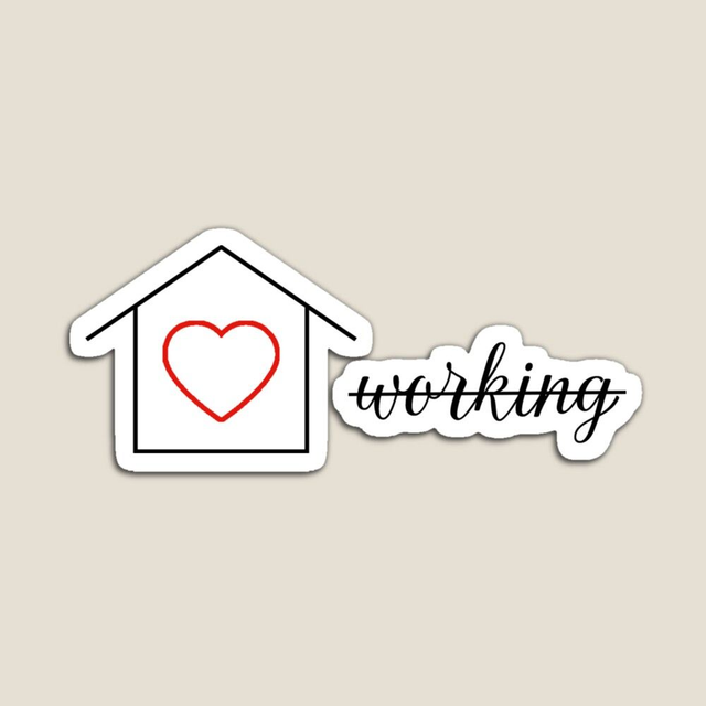 Home working - sticker