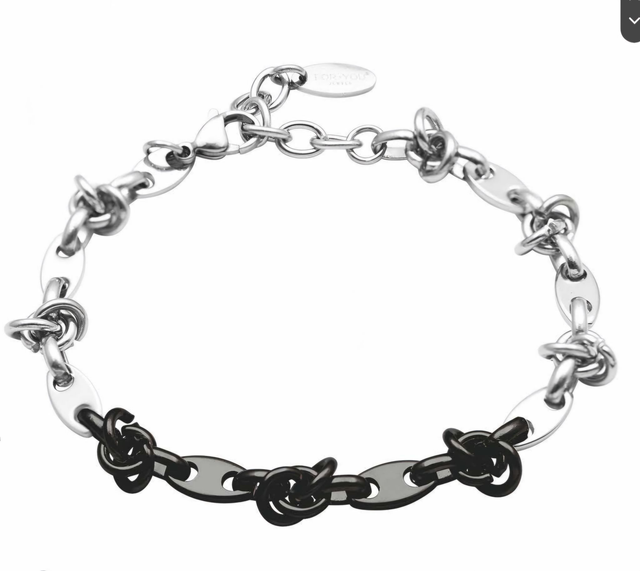bracciale da uomo in acciaio in 3 versioni .  rif.b23053-23054-23055