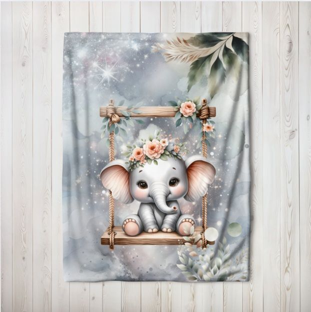 Plaid personnalisé Elephant