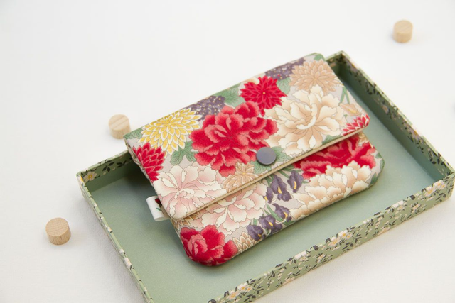 Monedero grande Golden Flowery