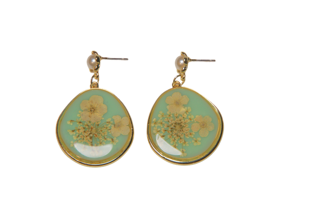 Little Pedals and Baby Breath Earrings