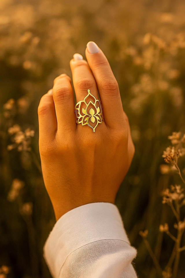 Bague Fleur de Lotus Doré