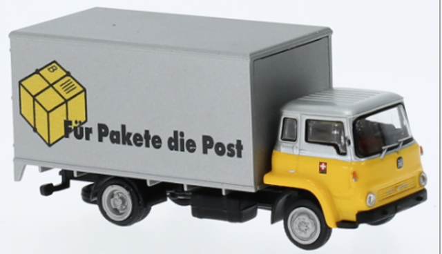 Bedford TK Koffer, PTT (CH) 1971 Brekina 1:87