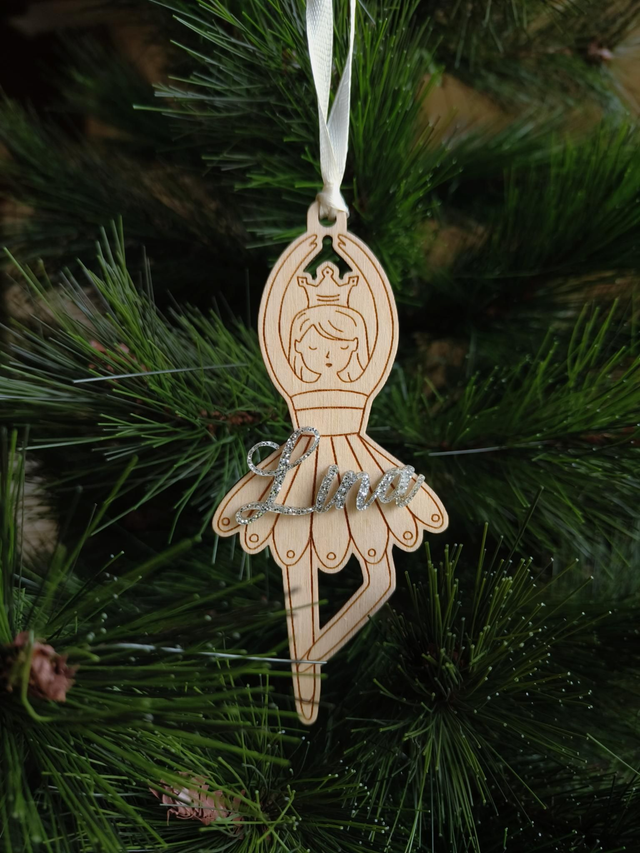 Danseuse Etoile - prénom ARGENTÉ PAILLETÉ 