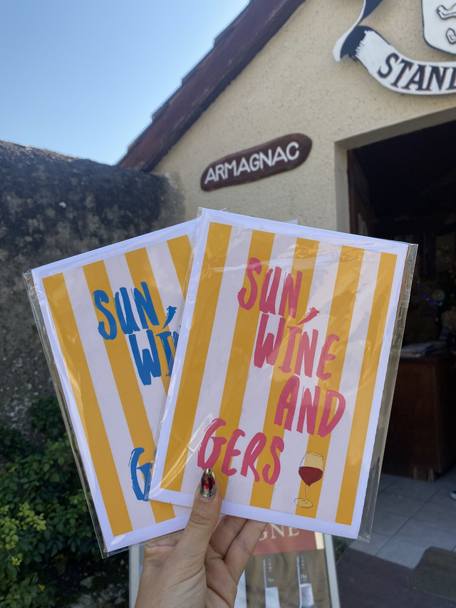 Poster Sun,wine and Gers ! (rose) 