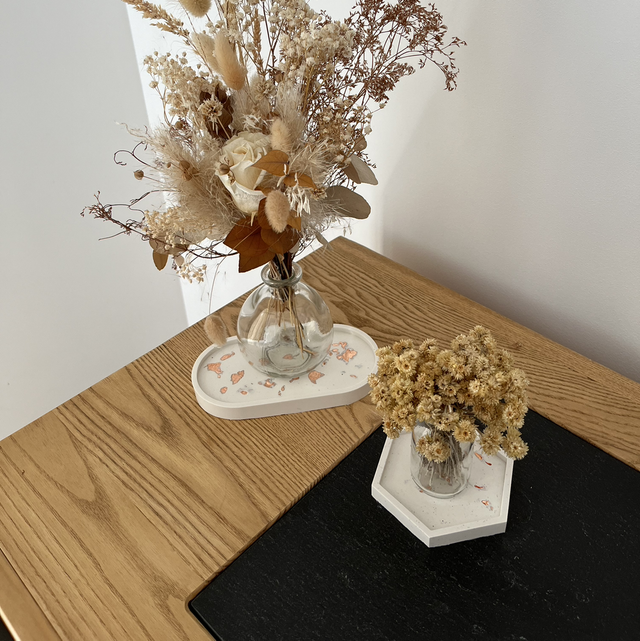 Lot de plateaux en jesmonite 