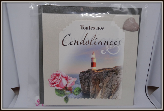 Carte Condoléance &quot; le phare   éternel&quot; 
