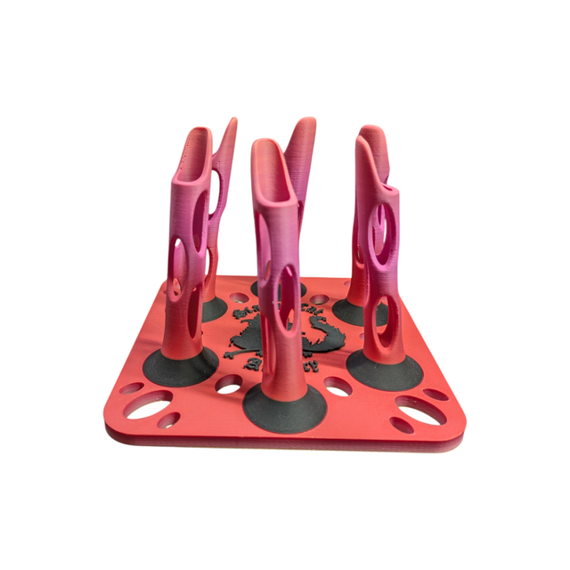 6 Arrow Fletching Stand/ Ground Quiver  Pink and Black