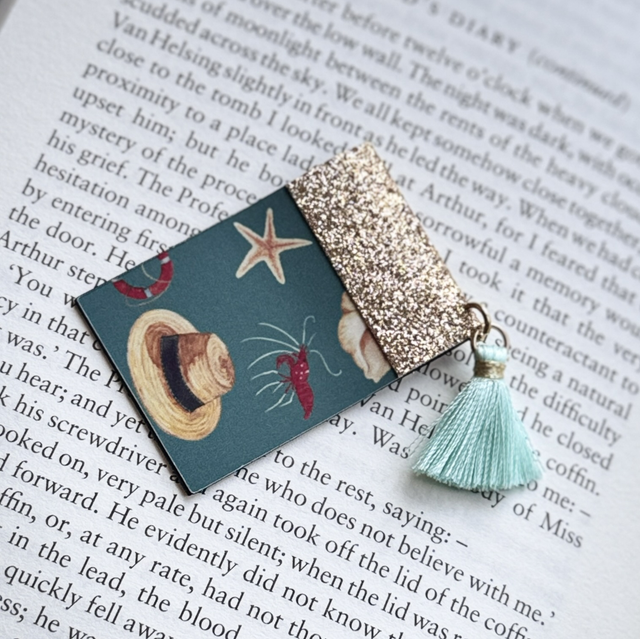 Marque-page &quot;Blue Lagoon&quot; magnétique, bleu canard