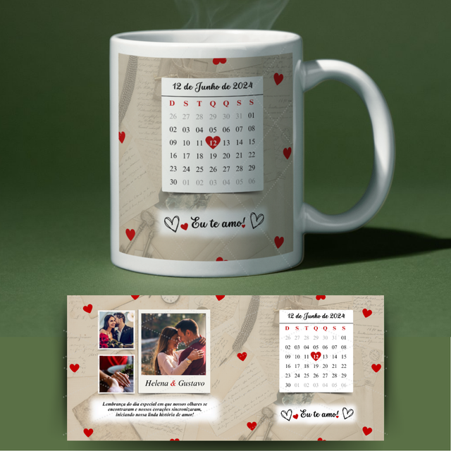 Caneca dia dos namorados - Mensagem casal