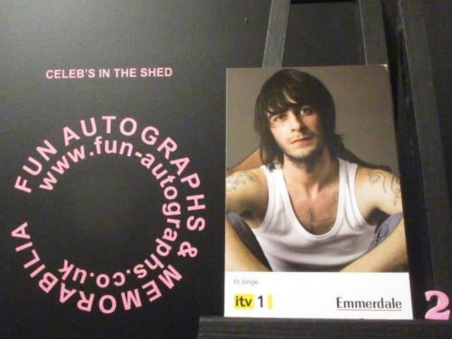 Joe Gilgun (Eli Dingle) Original Emmerdale Yellow &amp; Black Itv1 Logo Cast Card (2)(SEE PIC)