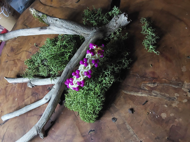 BRACELET MACRAME ECRU/ROSE