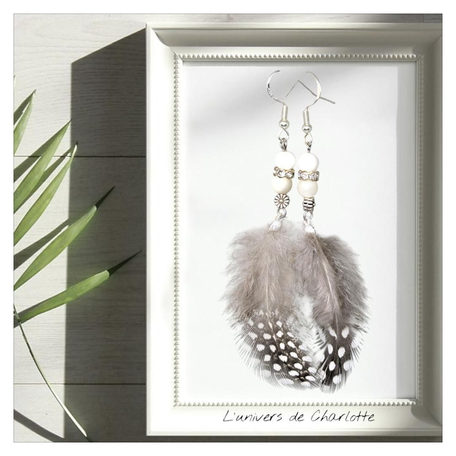 Boucles d&#039;oreilles &quot;Nacre&quot; BO-009