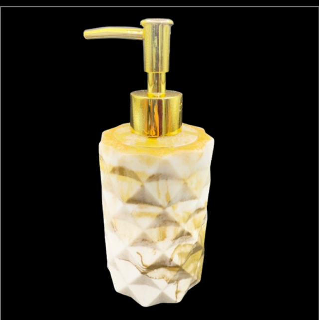 Distributeur de savon facetté en résine 